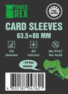 Протектори для карт Tower Rex (63.5 х 88 мм, Card Game, 110 шт.) (STANDART) NMG03596 фото
