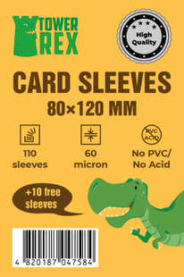Протектори для карт Tower Rex (80 х 120 мм, Card Game, 110 шт.) (STANDART) NMG03597 фото