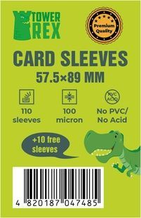 Протектори для карт Tower Rex (57,5 х 89 мм, Card Sleeves, 110 шт.) (PREMIUM) NMG03647_prem фото
