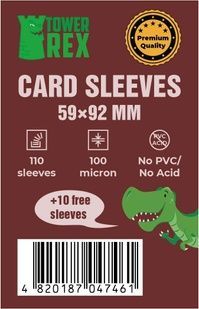 Протектори для карт Tower Rex (59 х 92 мм, Card Sleeves, 110 шт.) (PREMIUM) NMG03648_prem фото